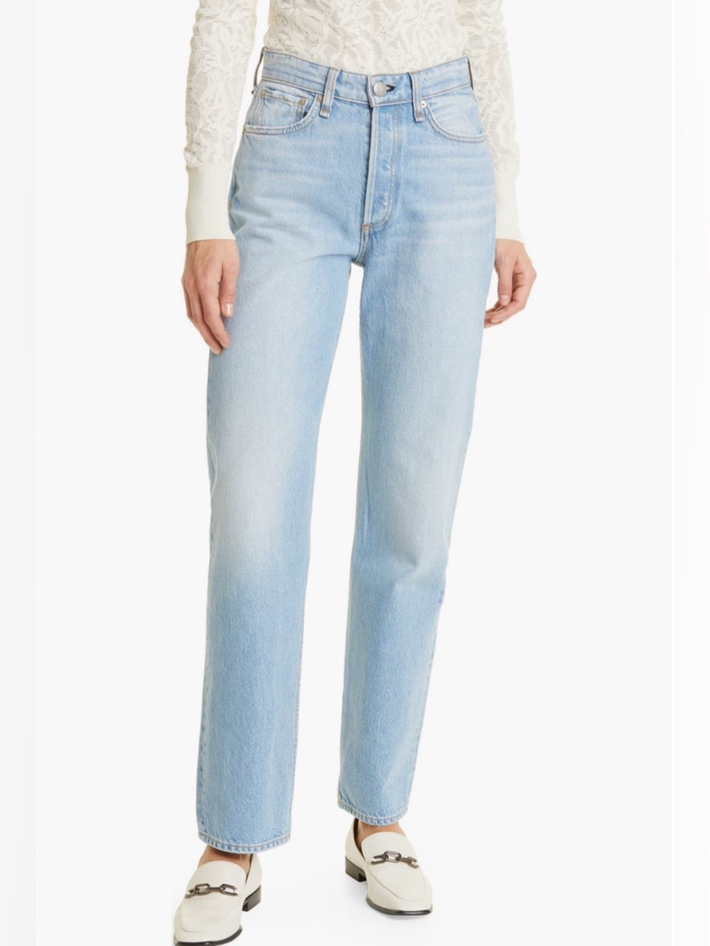 Rag & Bone Alex High-Rise Light Blue Straight Leg Jeans Women’s Tulip Size 26